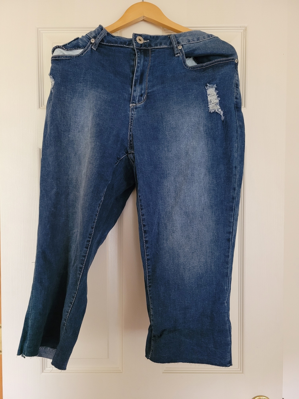 Ashley Stewart Dark Blue Distressed Women’s Jeans